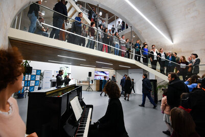 Inauguration après travaux du conservatoire de musique et de danse Auguste Tolbeque au centre Du Gesclin de Niort Inauguration du conservatoire Auguste Tolbecque