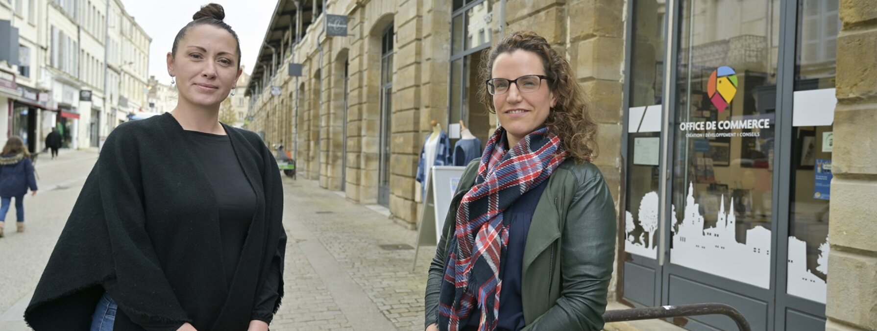 Audrey Mlynarz et Aline Raul de l'Office du commerce