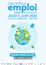 Affiche de l'événement : jeudi 5 juin 2025, L'Acclameur, de 10h à 17h — niort-emploi.fr
