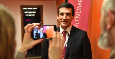 Interview de Jérôme Baloge, Président de l'Agglomération, à Niort Numéric ©BDerbord Interview de Jérôme Baloge, Président de l'Agglomération, à Niort Numéric ©BDerbord