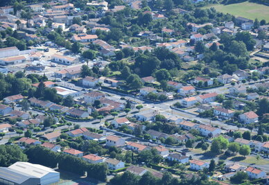 Vue aerienne d'Echire