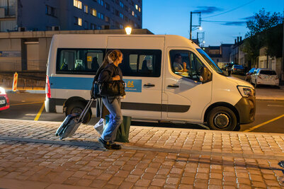 La navette Transdev attend le dimanche soir les étudiants qui arrivent avec les derniers trains du dimanche soir