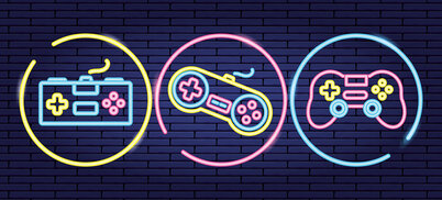 video game neon