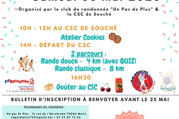 Illustration de la manifestation Rando goûter gourmand au CSC de Souché