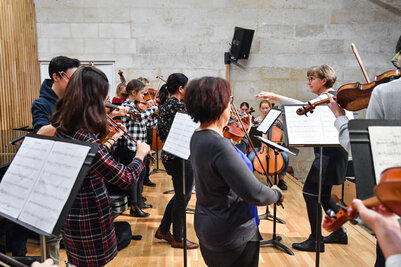 Inauguration après travaux du conservatoire de musique et de danse Auguste Tolbeque au centre Du Gesclin de Niort Inauguration du conservatoire Auguste Tolbecque